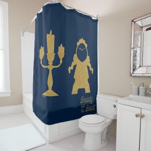 Beauty And The Beast  Lumiere  Cogsworth Shower Curtain