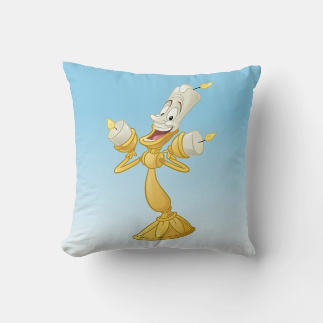 Beauty And The Beast | Lumière Throw Pillow (Front)