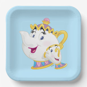 Beauty And The Beast   Mrs. Potts And Chip Paper Plates