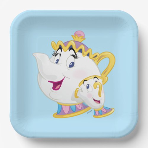 Beauty And The Beast  Mrs Potts And Chip Paper Plates
