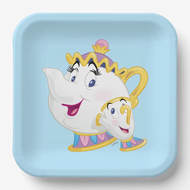 Beauty And The Beast | Mrs. Potts And Chip Paper Plates (Front)