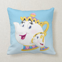 Beauty And The Beast | Mrs. Potts And Chip Throw Pillow