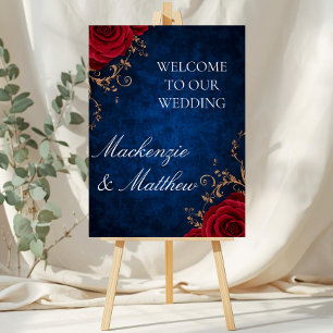 Beauty and the Beast Red Roses & Blue Velvet Foam Board