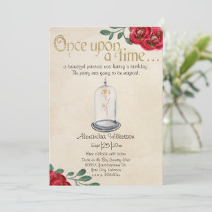Beauty And The Beast Invitations & Online Templates | Zazzle