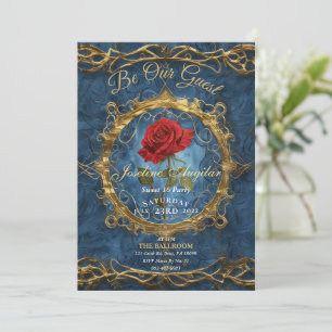 Beauty and the Beast Rose Customizable photo sweet Invitation