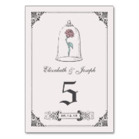 Beauty and the Beast | Rose Table Number