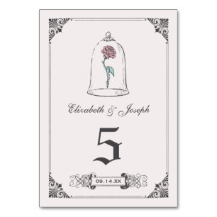 Beauty and the Beast   Rose Table Number
