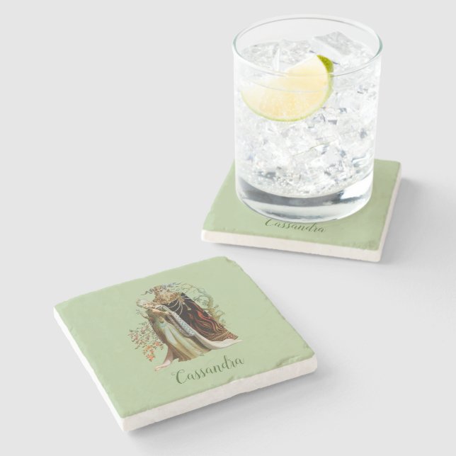 Beauty and the Beast Stone Coaster (Side)