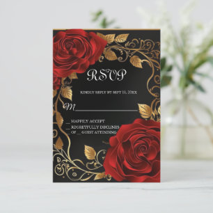 Beauty and the Beast Sweet 16 RSVP card