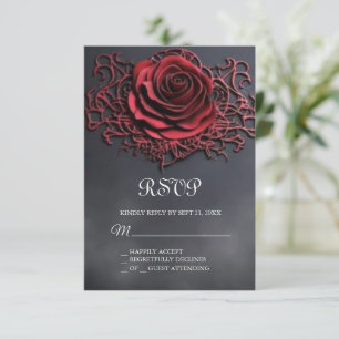Beauty and the Beast Sweet 16 RSVP card