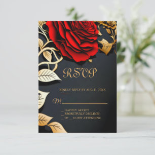 Beauty and the Beast Sweet 16 RSVP card