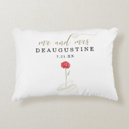 Beauty and the Beast Wedding Engagement Party Accent Pillow