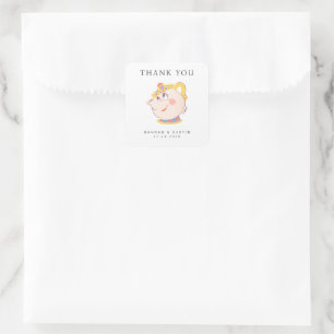 Beauty and the Beast Wedding Thank You  Square Sticker