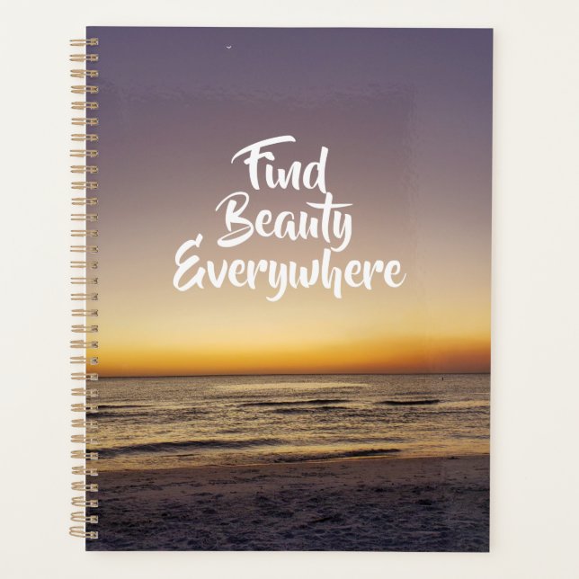 Beauty at the Beach Sunset Planner (Front)