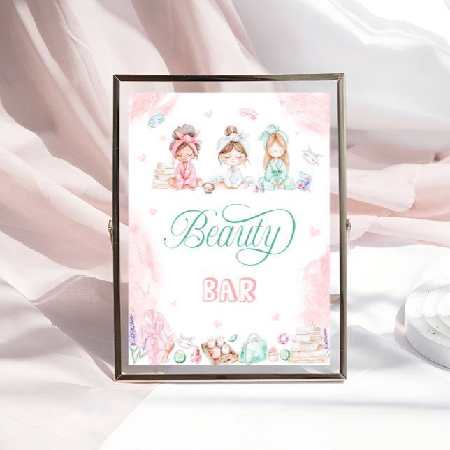Beauty Bar Spa Party Girl Birthday Poster (Creator Uploaded)