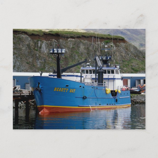 Beauty Bay, Crab Boat in Dutch Harbor, Alaska Postcard (Front)