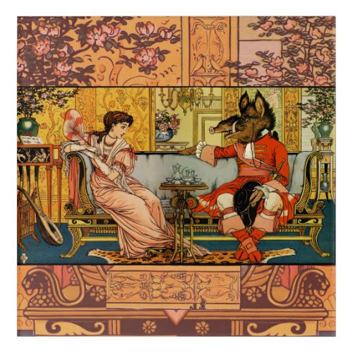 Beauty Beast Classic Fairy Tale Characters Acrylic Print