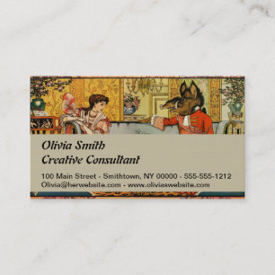 Beauty Beast Classic Fairy Tale Characters Business Card