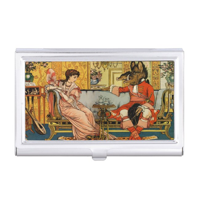 Beauty Beast Classic Fairy Tale Characters Business Card Case (Front)