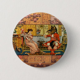 Beauty Beast Classic Fairy Tale Characters Button