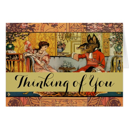Beauty Beast Classic Fairy Tale Characters Cards (Front Horizontal)