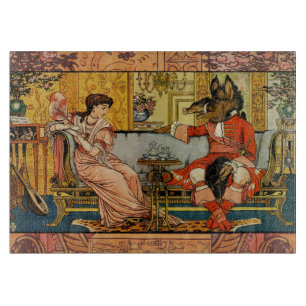 Beauty Beast Classic Fairy Tale Characters Cutting Board