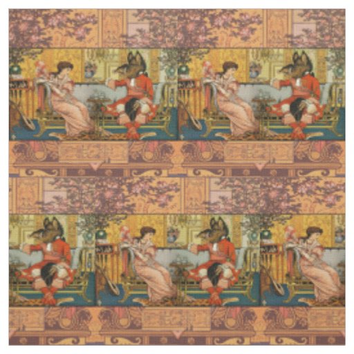 Beauty Beast Classic Fairy Tale Characters Fabric