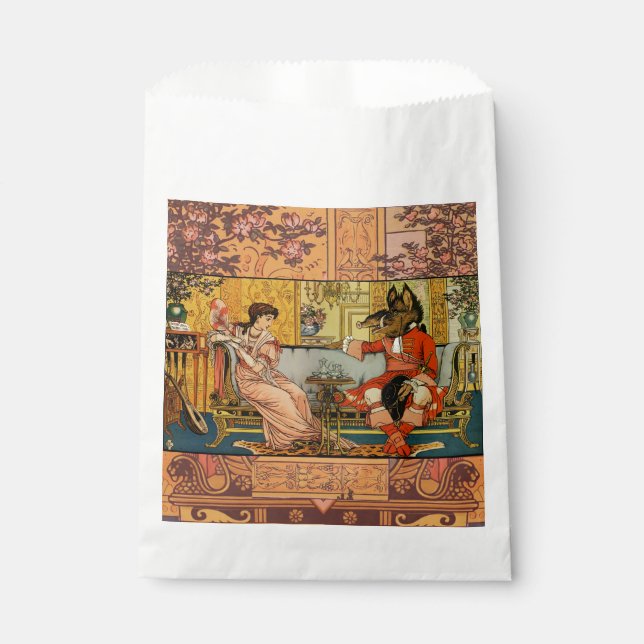 Beauty Beast Classic Fairy Tale Characters Favor Bag (Front)
