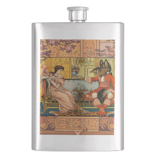 Beauty Beast Classic Fairy Tale Characters Flask