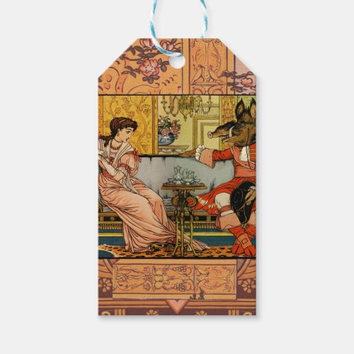 Beauty Beast Classic Fairy Tale Characters Gift Tags