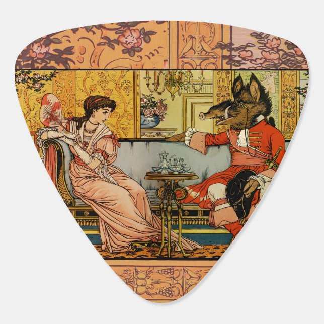 Beauty Beast Classic Fairy Tale Characters Guitar Pick (Back)