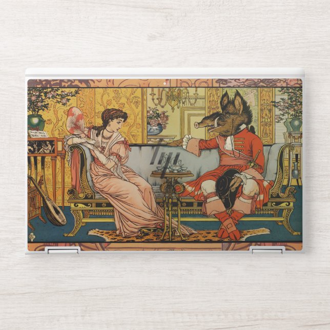 Beauty Beast Classic Fairy Tale Characters HP Laptop Skin (Front)