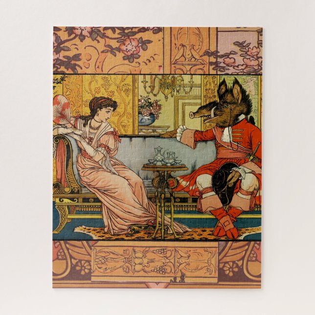 Beauty Beast Classic Fairy Tale Characters Jigsaw Puzzle (Vertical)