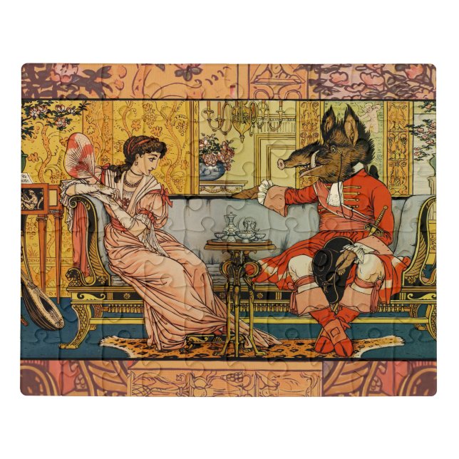 Beauty Beast Classic Fairy Tale Characters Jigsaw Puzzle (Puzzle Horizontal)