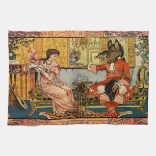 Beauty Beast Classic Fairy Tale Characters Kitchen Towel