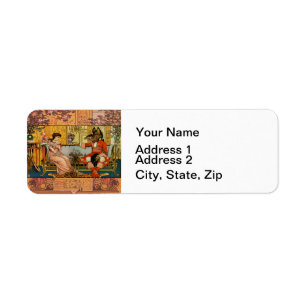 Beauty Beast Classic Fairy Tale Characters Label
