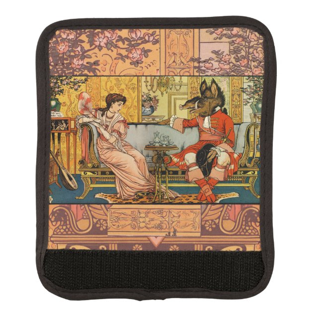 Beauty Beast Classic Fairy Tale Characters Luggage Handle Wrap (Front)