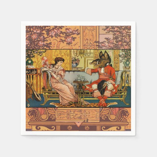 Beauty Beast Classic Fairy Tale Characters Napkins