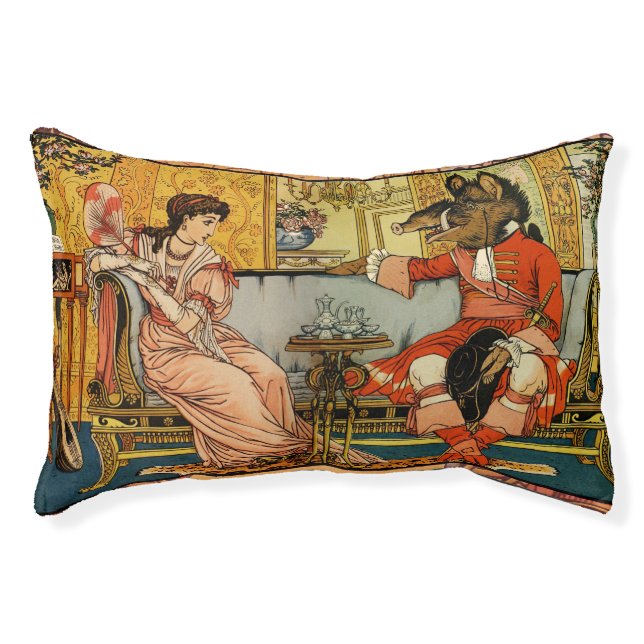 Beauty Beast Classic Fairy Tale Characters Pet Bed (Front)