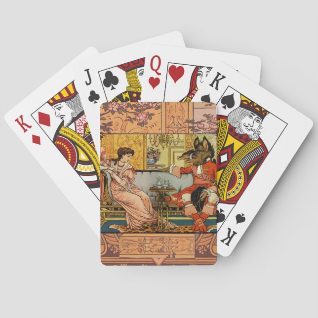 Beauty Beast Classic Fairy Tale Characters Poker Cards (Back)