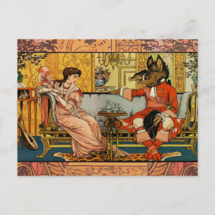 Beauty Beast Classic Fairy Tale Characters Postcard