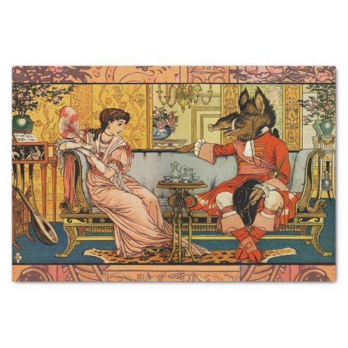 Beauty Beast Classic Fairy Tale Characters Tissue Paper