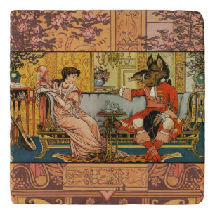 Beauty Beast Classic Fairy Tale Characters Trivet
