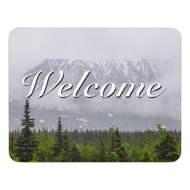 Beauty Behind The Clouds Welcome Door Sign (Contemporary Front)