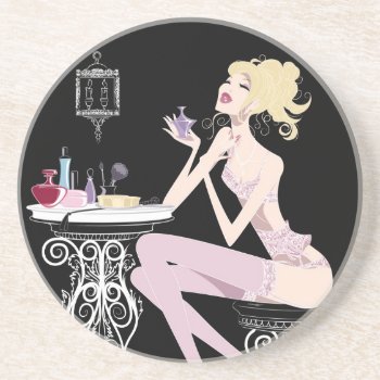 Beauty Black Coaster by Wiles44 at Zazzle