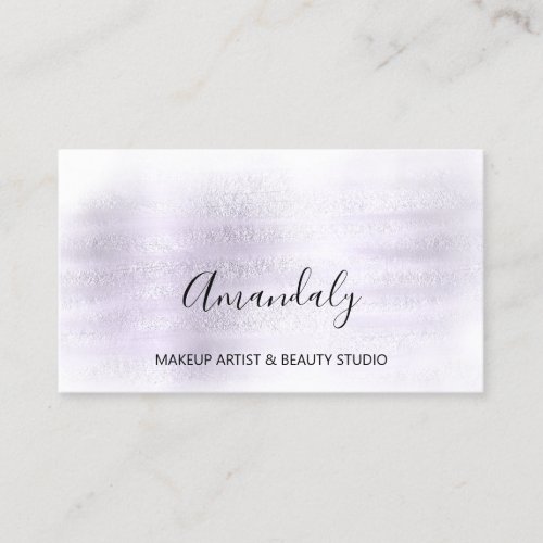 Beauty Blog Makeup Artist Abstract Ombre Purple Business Card