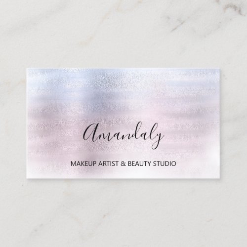 Beauty Blog Makeup Artist Abstract Pink Rose Business Card