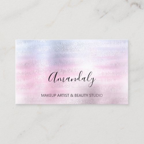 Beauty Blog Makeup Artist Abstract Pink Smoky Business Card