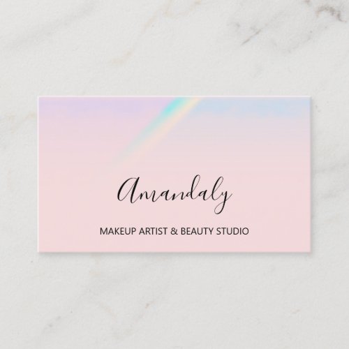Beauty Blog Makeup Artist Abstract Rose Unique Business Card