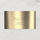 Beauty Blogg Stripes Gold Sepia Foxier Floral Business Card (Back)